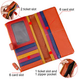 Royal Bagger Long Wallet for Women Genuine Cow Leather Fashion Casual Phone Purse Multi-card Slots Card Holder 1505